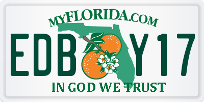 FL license plate EDBY17