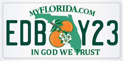 FL license plate EDBY23