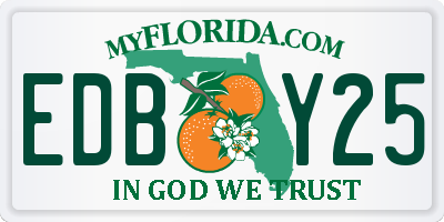 FL license plate EDBY25