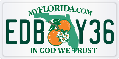 FL license plate EDBY36
