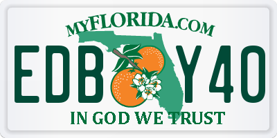 FL license plate EDBY40