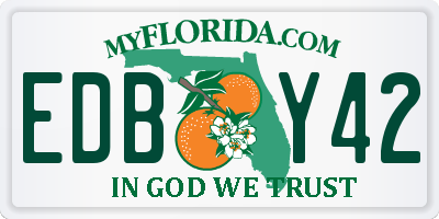 FL license plate EDBY42