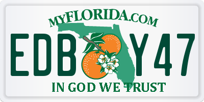 FL license plate EDBY47