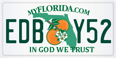 FL license plate EDBY52