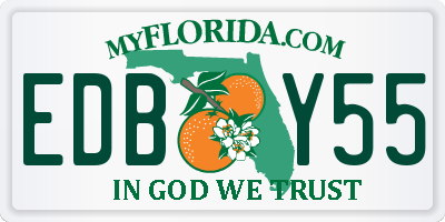 FL license plate EDBY55