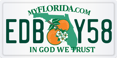 FL license plate EDBY58