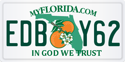 FL license plate EDBY62
