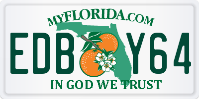 FL license plate EDBY64