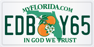 FL license plate EDBY65