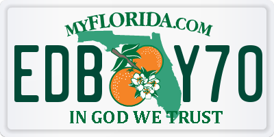 FL license plate EDBY70