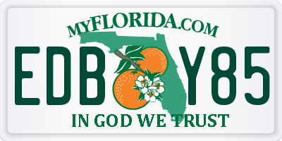 FL license plate EDBY85