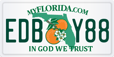 FL license plate EDBY88