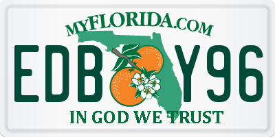 FL license plate EDBY96