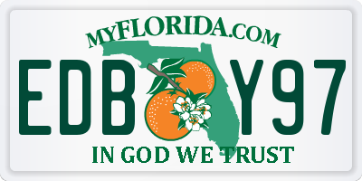 FL license plate EDBY97