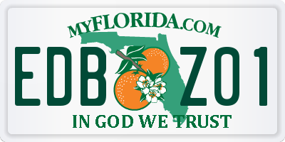 FL license plate EDBZ01