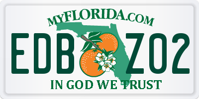 FL license plate EDBZ02