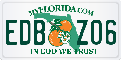 FL license plate EDBZ06