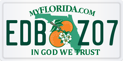 FL license plate EDBZ07