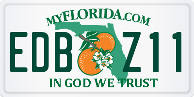 FL license plate EDBZ11