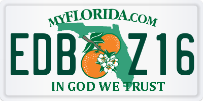 FL license plate EDBZ16