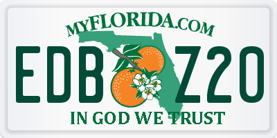 FL license plate EDBZ20