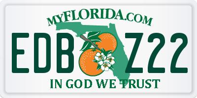 FL license plate EDBZ22