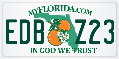 FL license plate EDBZ23