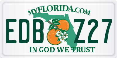FL license plate EDBZ27