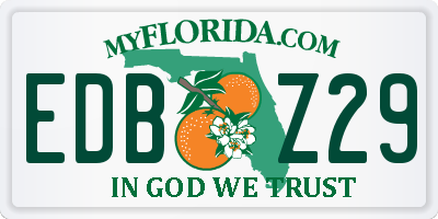 FL license plate EDBZ29