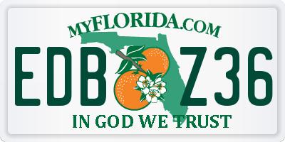 FL license plate EDBZ36