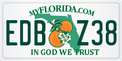 FL license plate EDBZ38