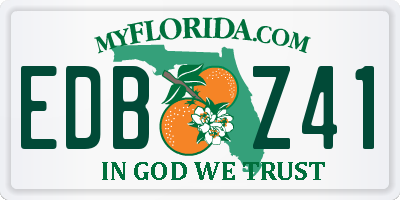 FL license plate EDBZ41