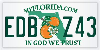FL license plate EDBZ43