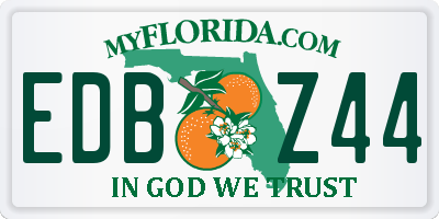 FL license plate EDBZ44