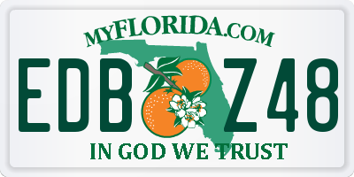 FL license plate EDBZ48