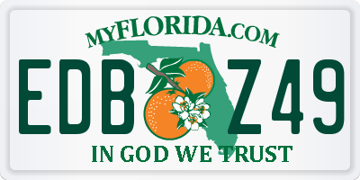 FL license plate EDBZ49