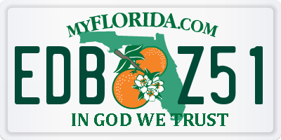 FL license plate EDBZ51