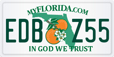 FL license plate EDBZ55