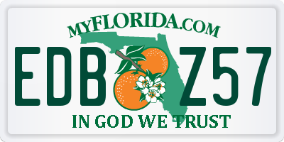 FL license plate EDBZ57