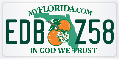 FL license plate EDBZ58