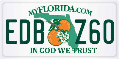 FL license plate EDBZ60
