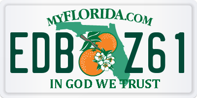 FL license plate EDBZ61