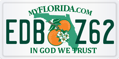 FL license plate EDBZ62