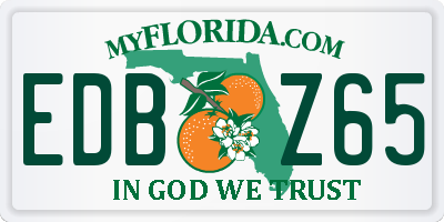 FL license plate EDBZ65