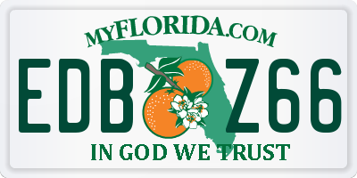 FL license plate EDBZ66