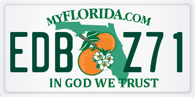 FL license plate EDBZ71