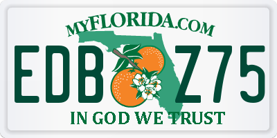 FL license plate EDBZ75