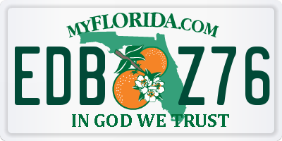 FL license plate EDBZ76