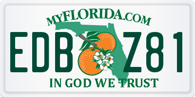 FL license plate EDBZ81