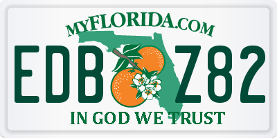 FL license plate EDBZ82
